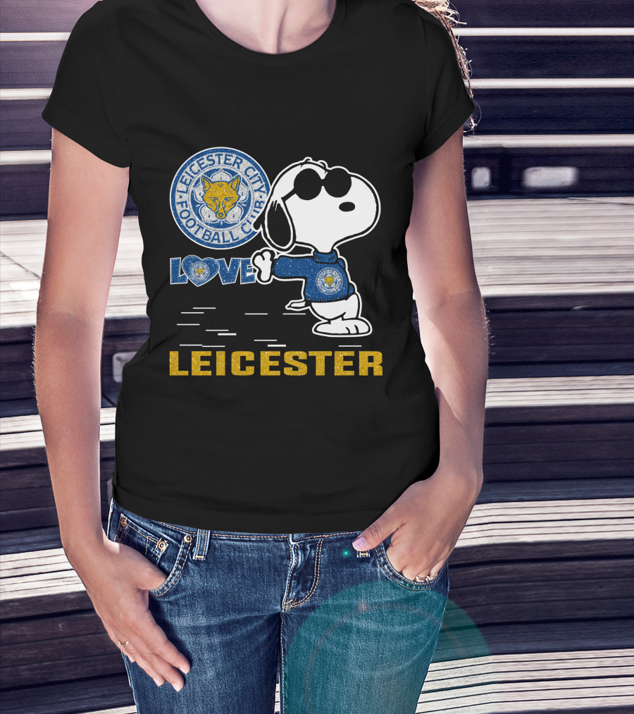 Snoopy Love Leicester City Football Club T-Shirt