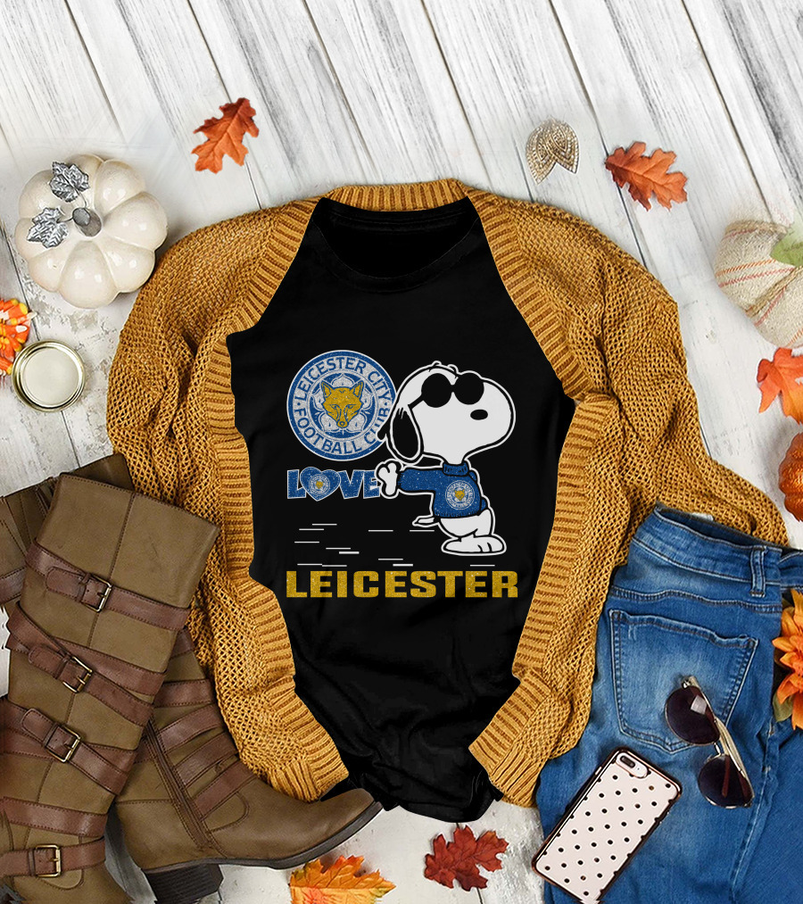Snoopy Love Leicester City Football Club T-Shirt