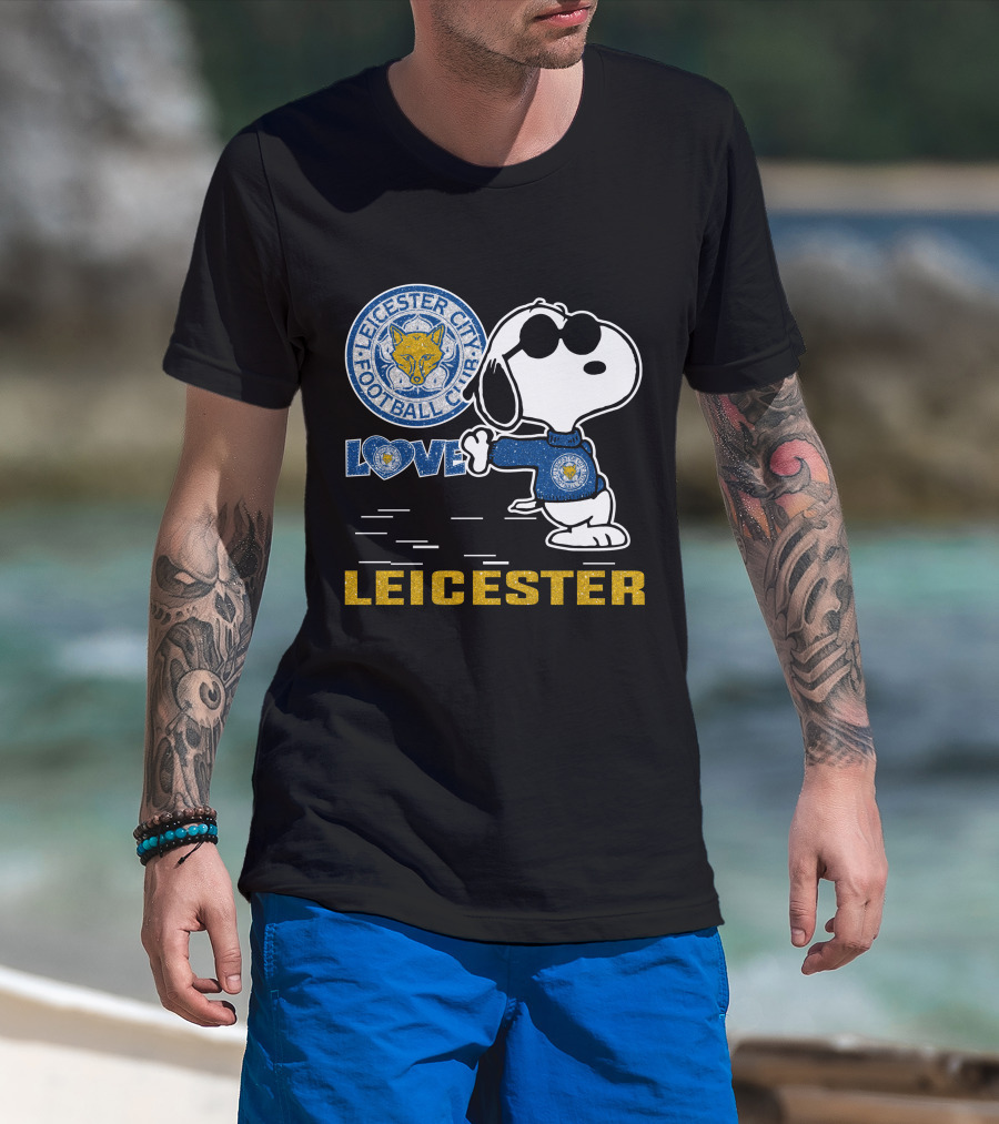 Snoopy Love Leicester City Football Club T-Shirt