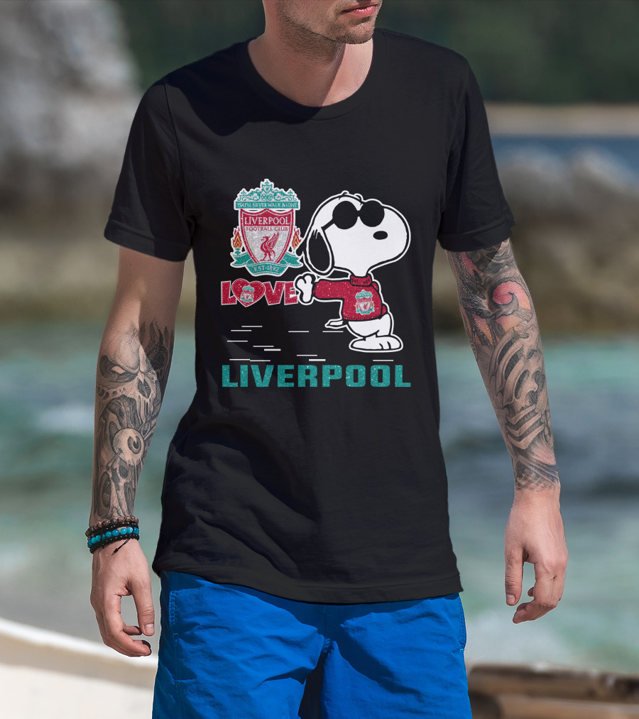 Snoopy Love Liverpool Football Club You’ll Never Walk Alone 131 T-Shirt