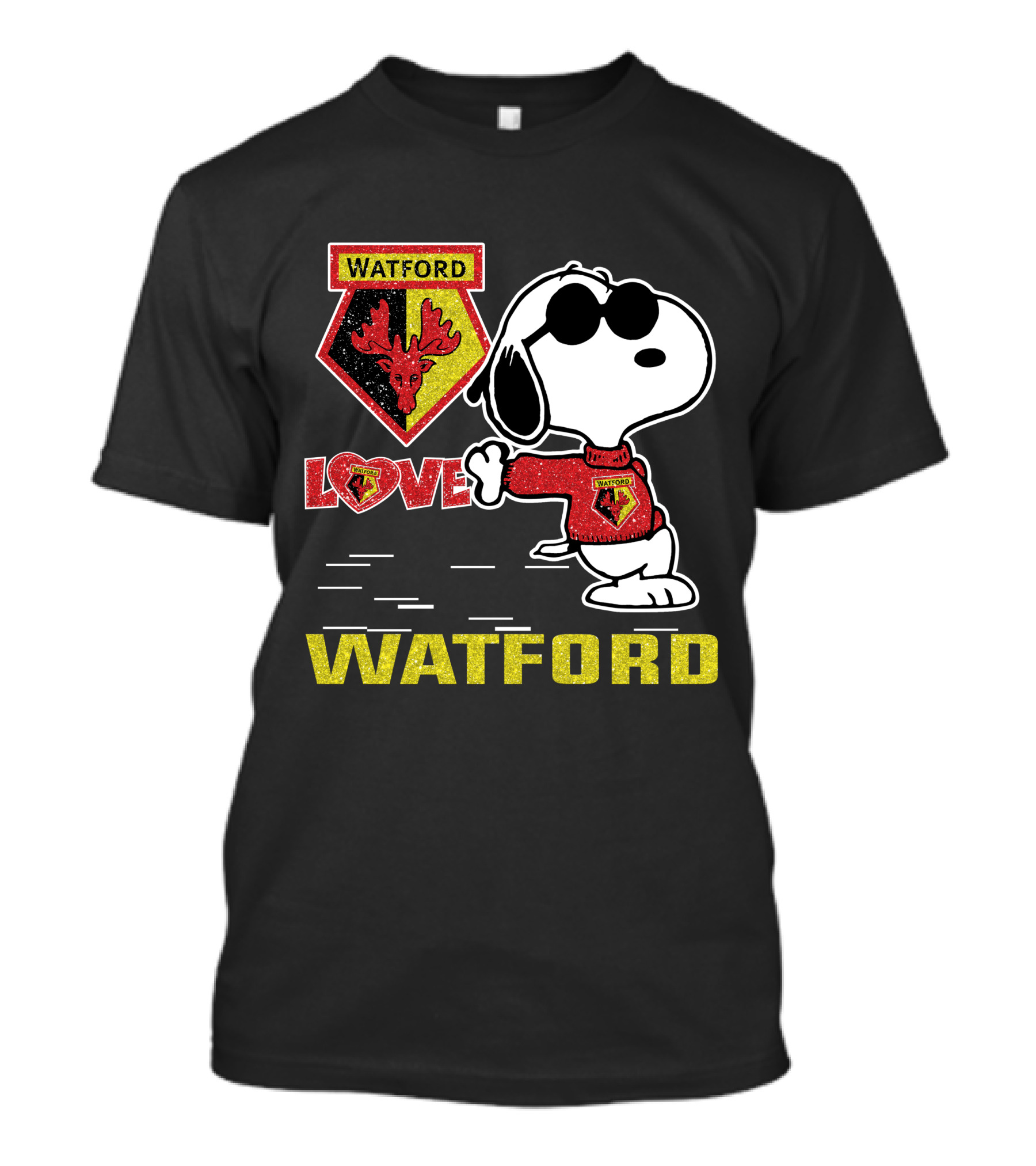 Snoopy Love Watford Fc Football Fan T-Shirt