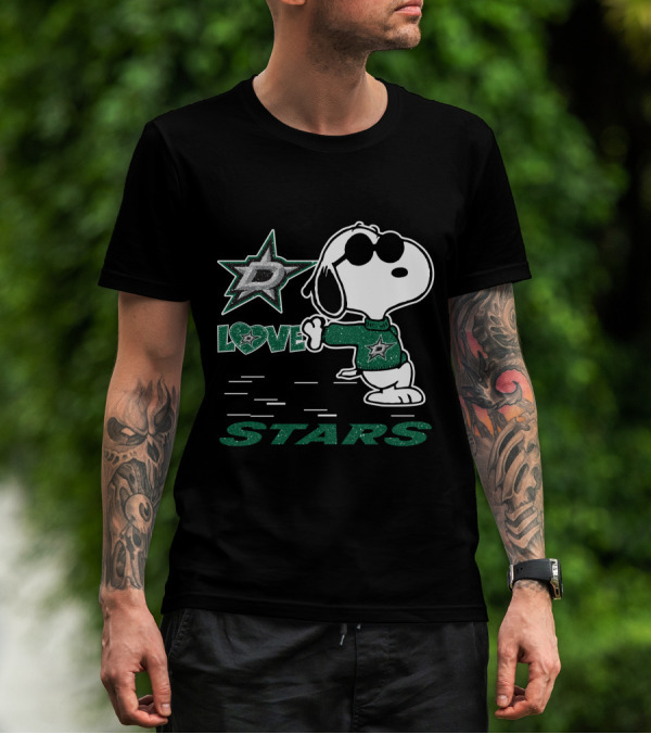 Snoopy Love Dallas Stars T-Shirt