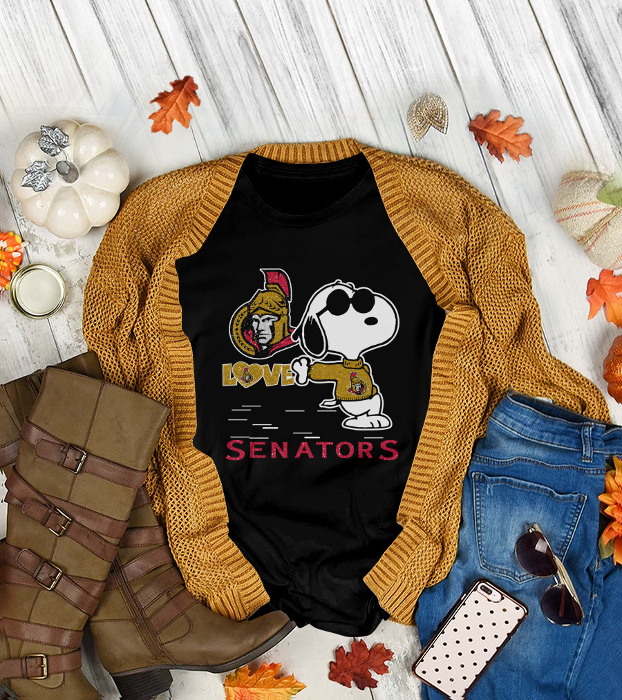 Snoopy Ottawa Senators Love T-Shirt