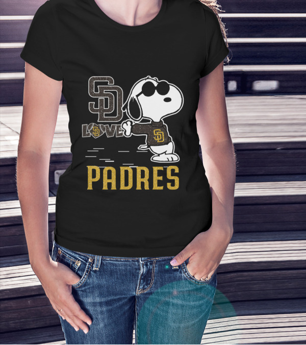 Snoopy Padres Love San Diego Padres T-Shirt