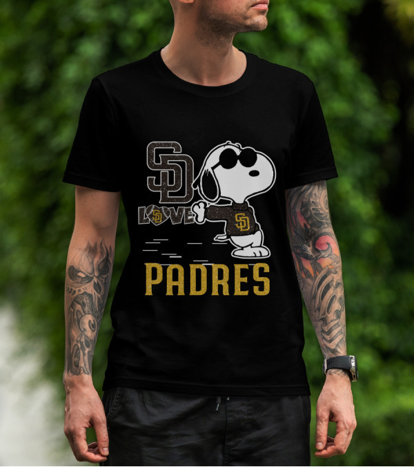 Snoopy Padres Love San Diego Padres T-Shirt