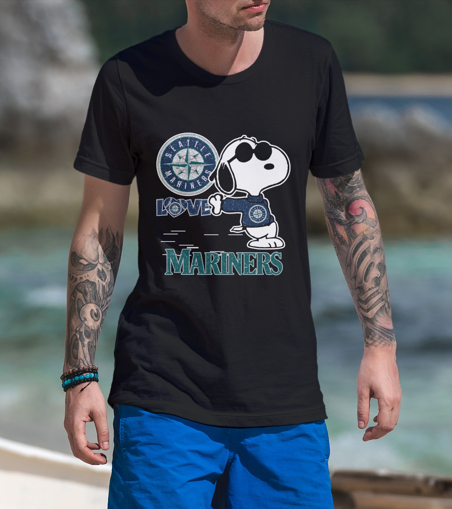 Snoopy Seattle Mariners Love T-Shirt