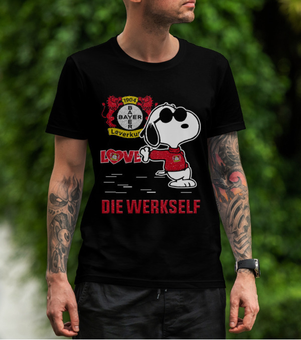 Snoopy Love Bayer 04 Leverkusen Die Werkself T-Shirt