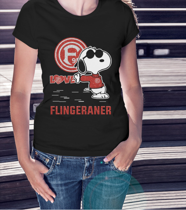 Snoopy Love Fortuna Düsseldorf Flingeraner T-Shirt