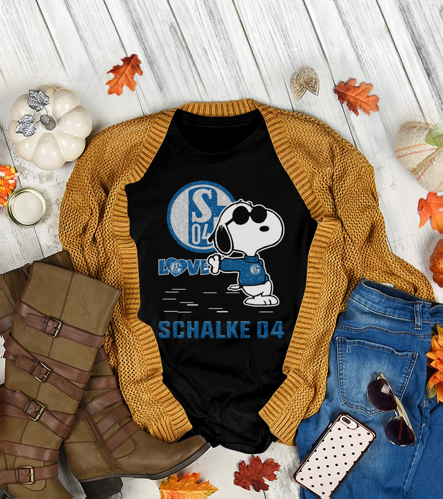 Snoopy Love Schalke 04 S04 Fan Collection T-Shirt