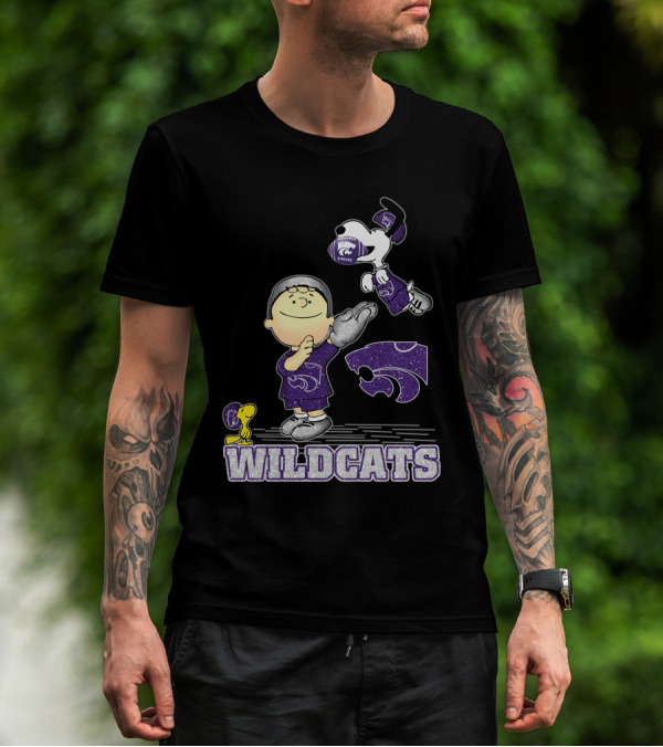 Snoopy Wildcats Kansas State Peanuts Sports T-Shirt