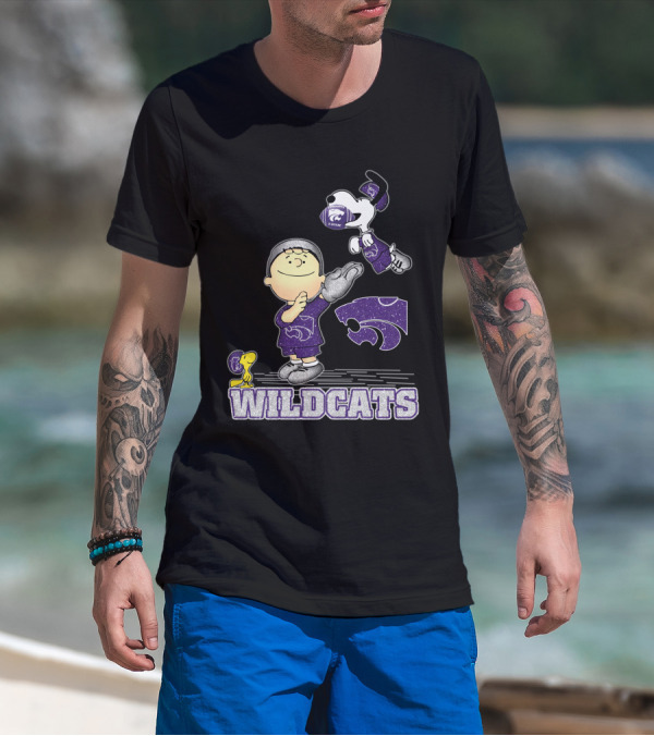 Snoopy Wildcats Kansas State Peanuts Sports T-Shirt