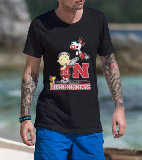 Cornhuskers Snoopy And Friends Nebraska Football N Team Spirit T-Shirt