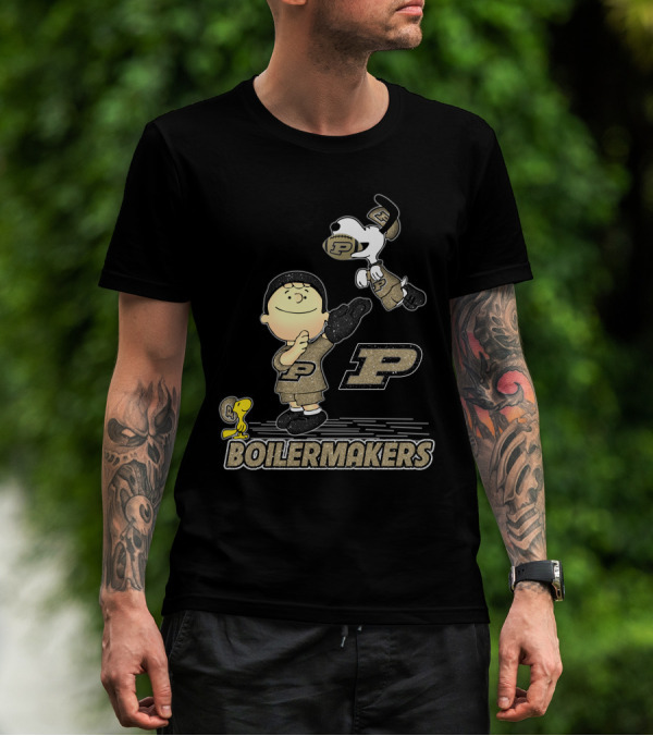 Snoopy And Friends Celebrate Purdue Boilermakers Football T-Shirt