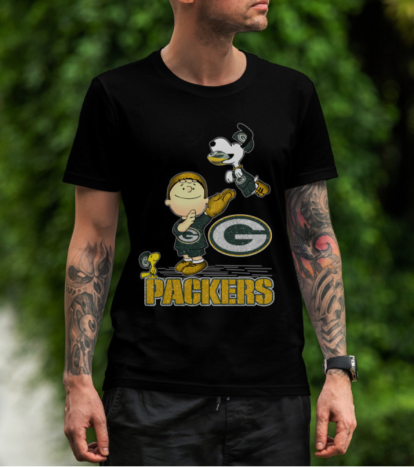 Snoopy And Friends Green Bay Packers Team Spirit T-Shirt