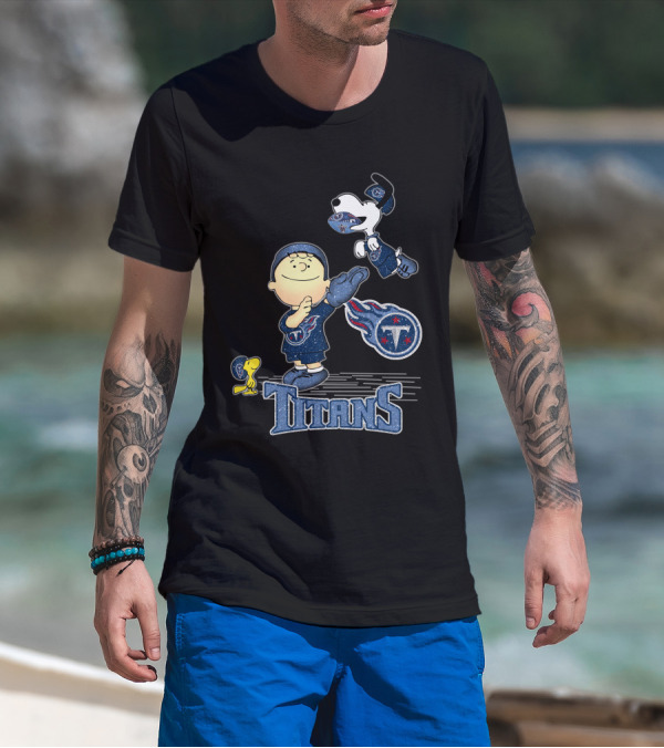 Snoopy Titans Love Tennessee Football Peanuts T-Shirt