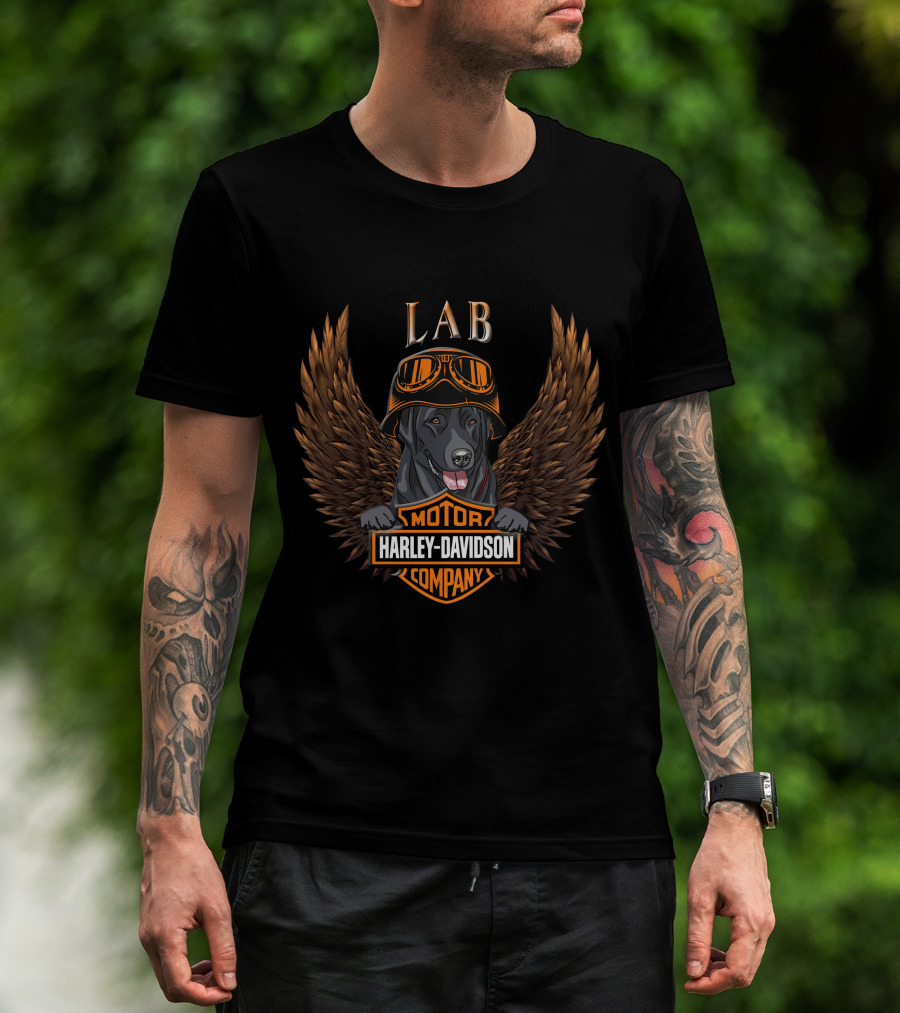 Hd Labs 139 Harley Davidson Motor Company Dog Goggles Wings T-Shirt