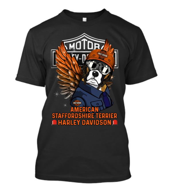 Motor City Harley Davidson American Staffordshire Terrier T-Shirt