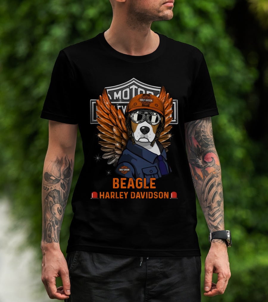 Harley Davidson Beagle Wings Moto 140 T-Shirt