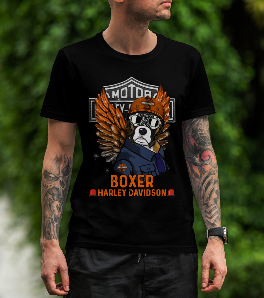Harley Davidson Boxer Motorcycle Wings T-Shirt