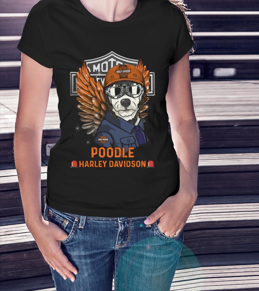 Poodle Harley Davidson Motor Cycles T-Shirt