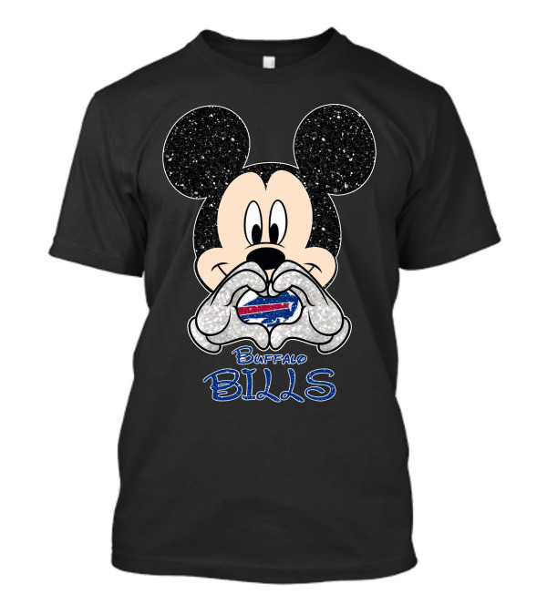 Mickey Holding Heart Buffalo Bills T-Shirt
