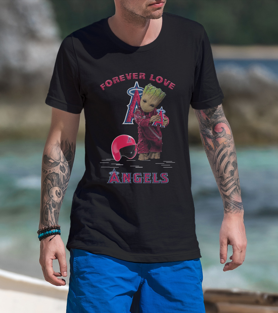 Forever Love Angels Groot Los Angeles MLB Fans T-Shirt