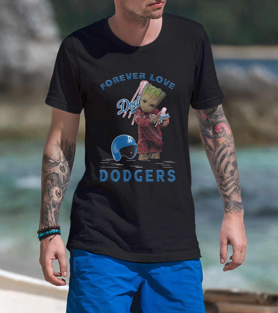 Forever Love Dodgers Los Angeles MLB Baseball Groot Fan Favorite T-Shirt