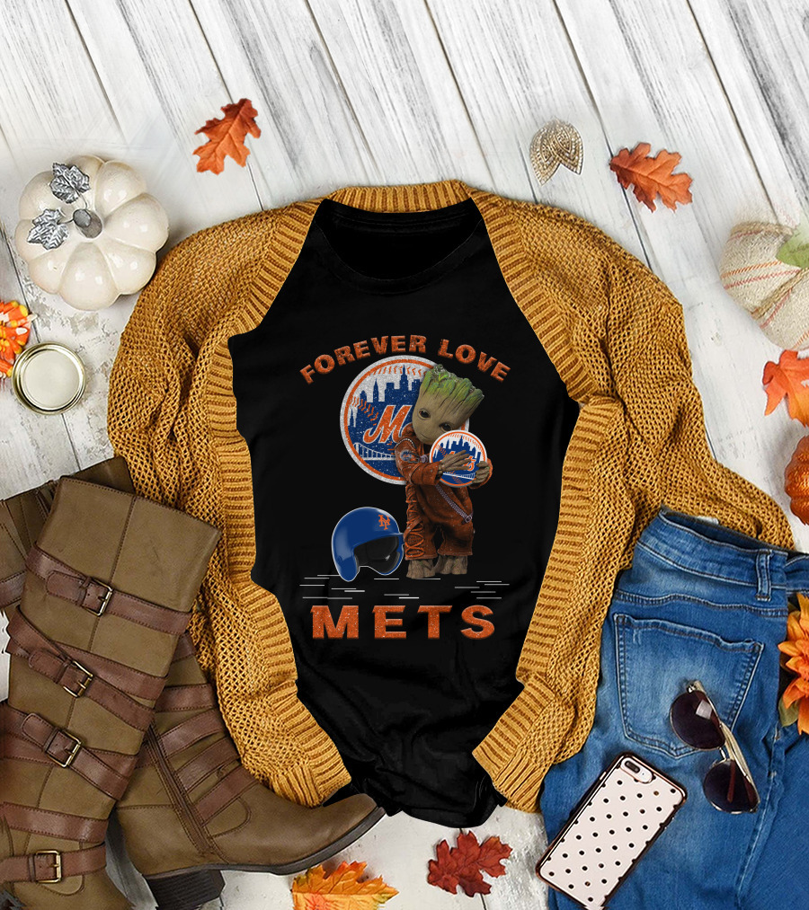Forever Love Mets Groot MLB Fans T-Shirt