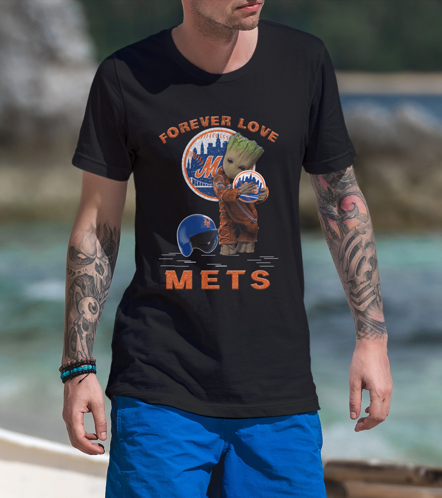 Forever Love Mets Groot MLB Fans T-Shirt