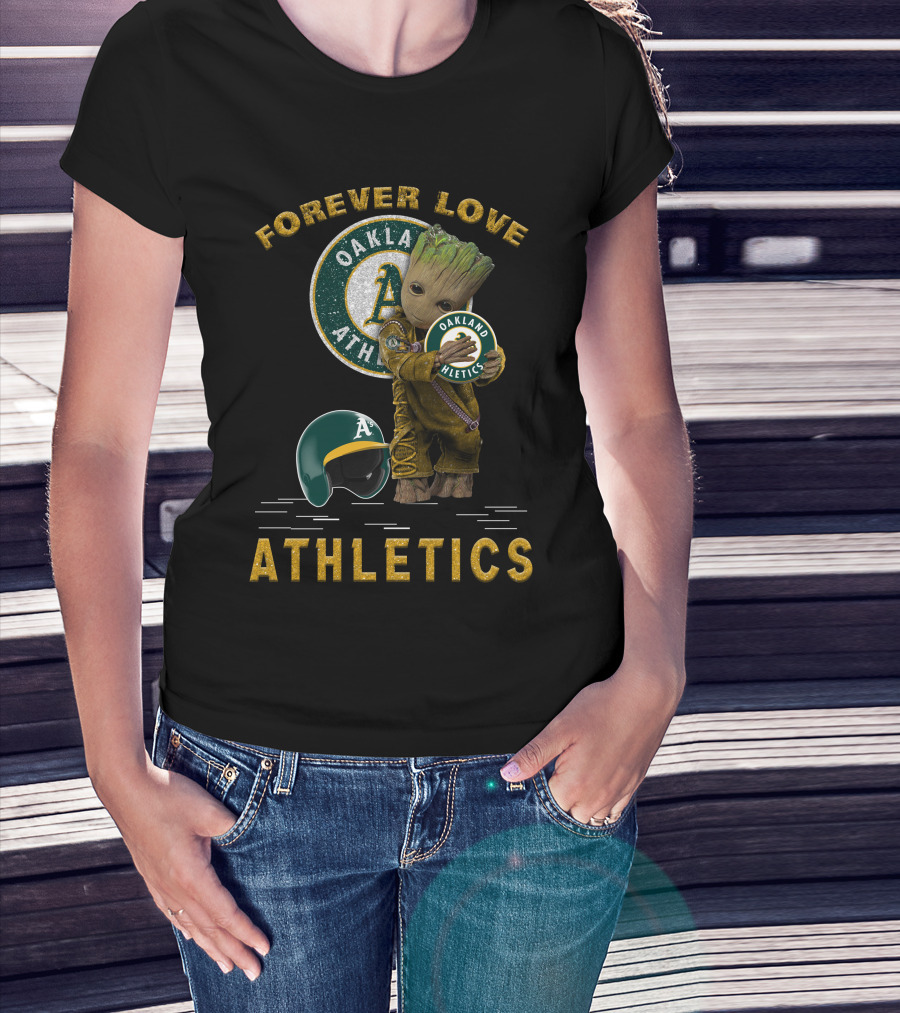 Forever Love Oakland Athletics Groot For MLB Fans T-Shirt