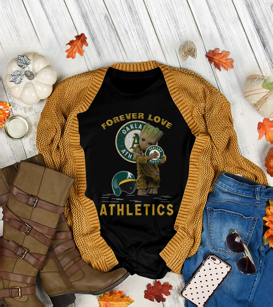 Forever Love Oakland Athletics Groot For MLB Fans T-Shirt