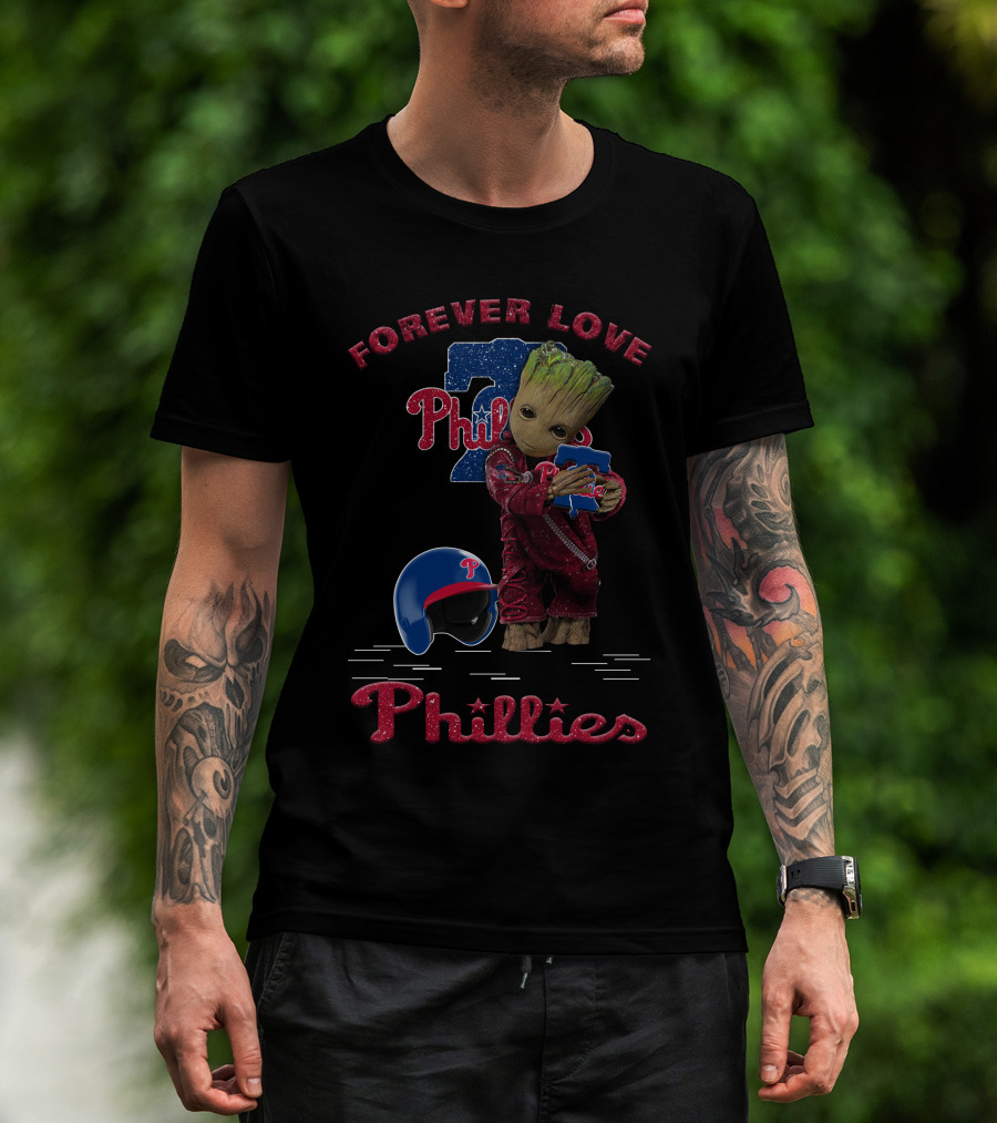 Forever Love Phillies Groot Philadelphia Baseball MLB Fans T-Shirt