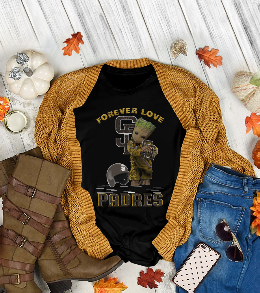 Forever Love Groot San Diego Padres MLB Fans T-Shirt