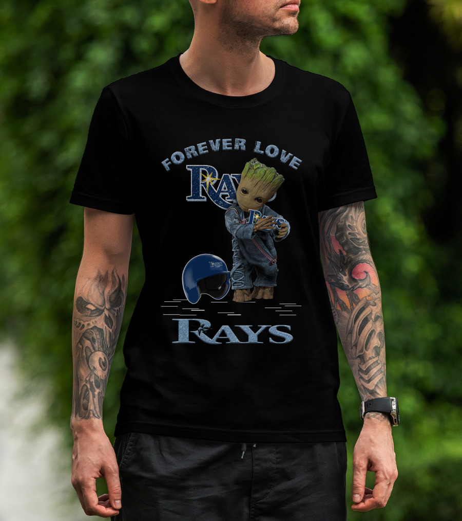 Forever Love Tampa Bay Rays MLB Fans Groot Baseball Enthusiast T-Shirt