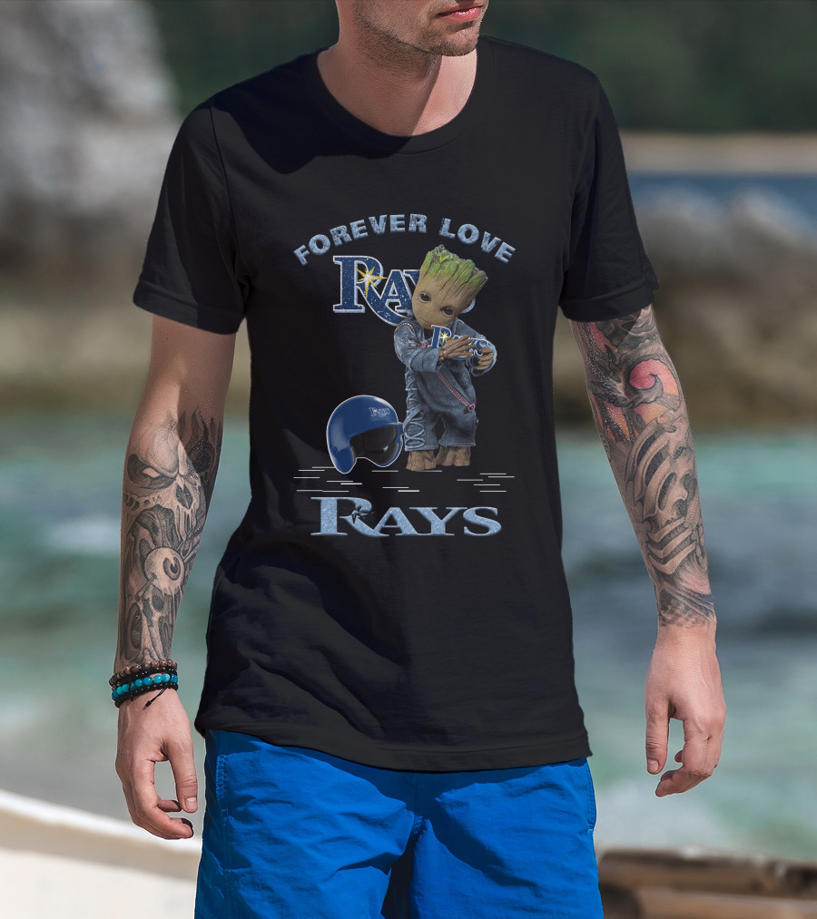 Forever Love Tampa Bay Rays MLB Fans Groot Baseball Enthusiast T-Shirt