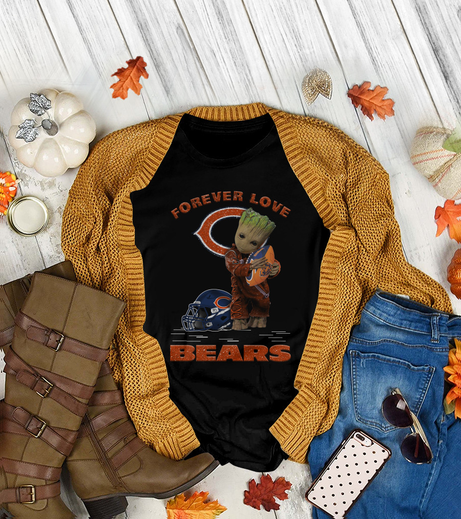 Forever Love Bears Groot Football Fan T-Shirt