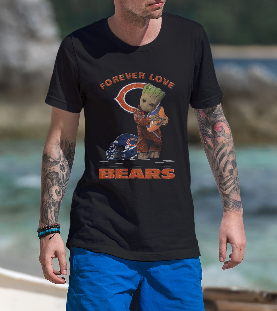 Forever Love Bears Groot Football Fan T-Shirt