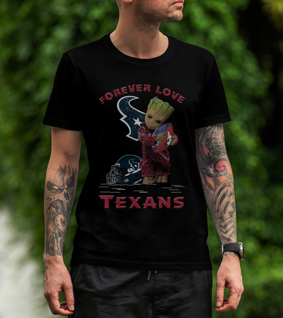 Forever Love Texans Groot Football Helmet T-Shirt