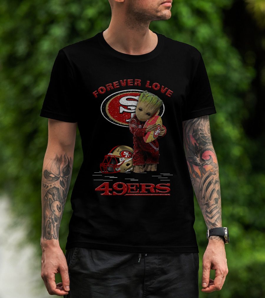 Forever Love 49ers Groot San Francisco Football Heart T-Shirt