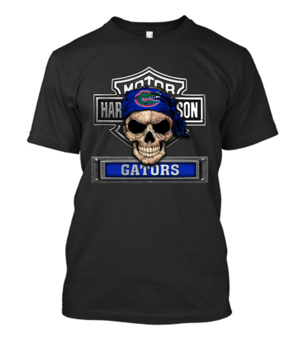 Motor Skull Florida Gators Harley Davidson T-Shirt