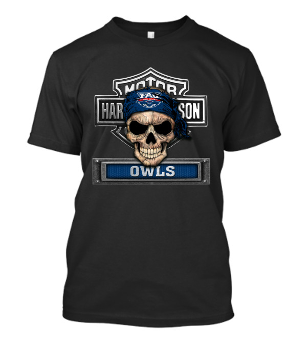 Fau Owls Skull Bandana Harley Davidson T-Shirt