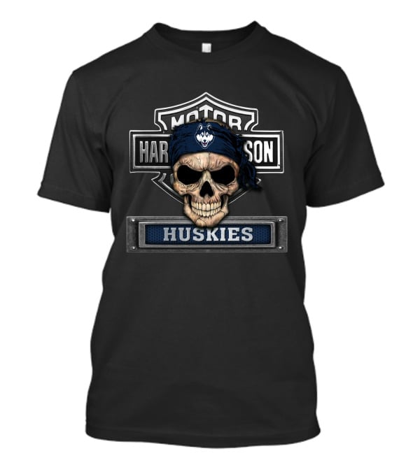 Motor Harley Davidson Huskies Skull Bandana T-Shirt