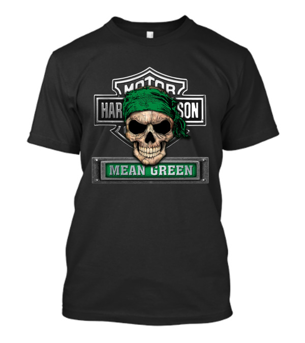 Motor Harley Davidson Skull Mean Green T-Shirt