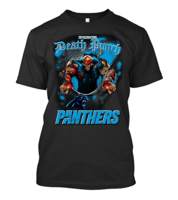 Five Finger Death Punch Carolina Panthers Nfl Football Fans T-Shirt