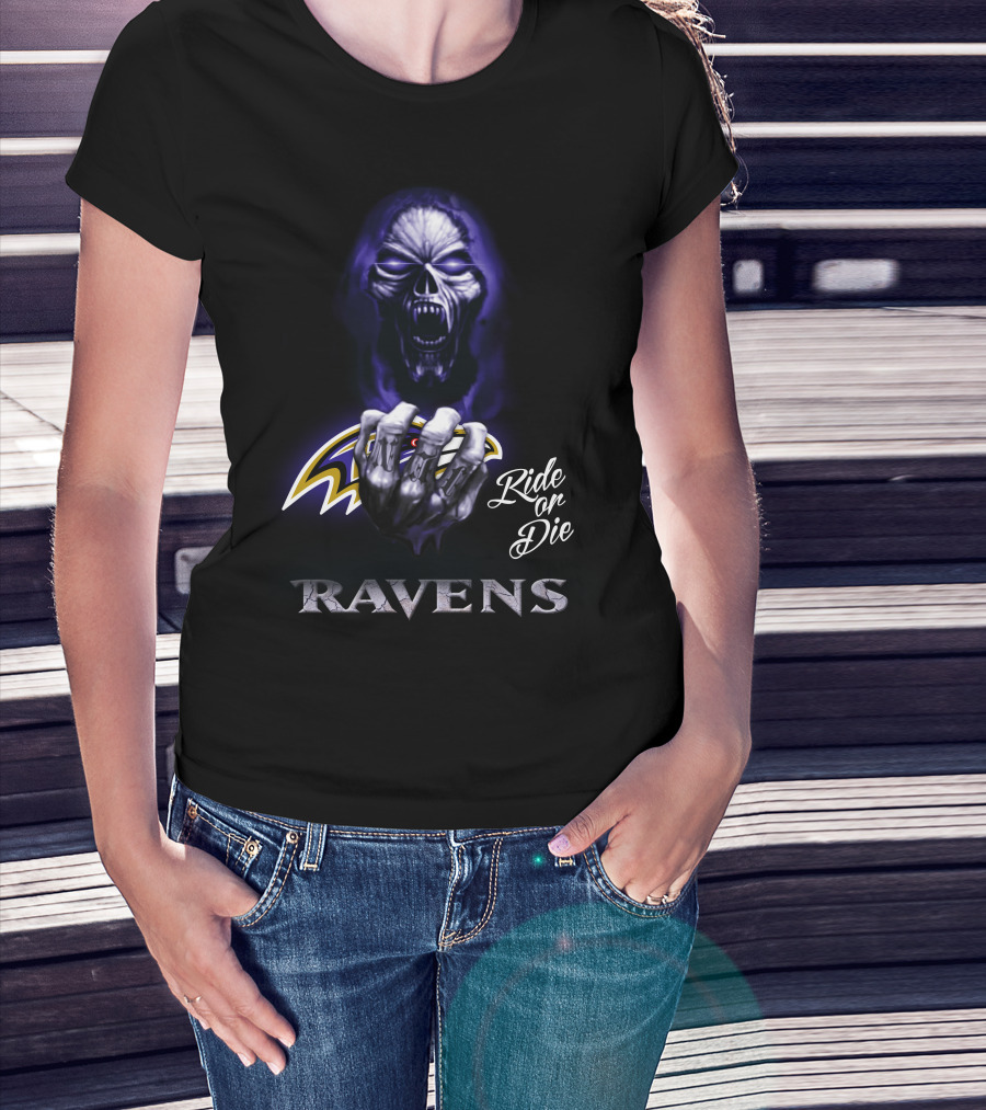 Ride Or Die Ravens Nfl Baltimore T-Shirt