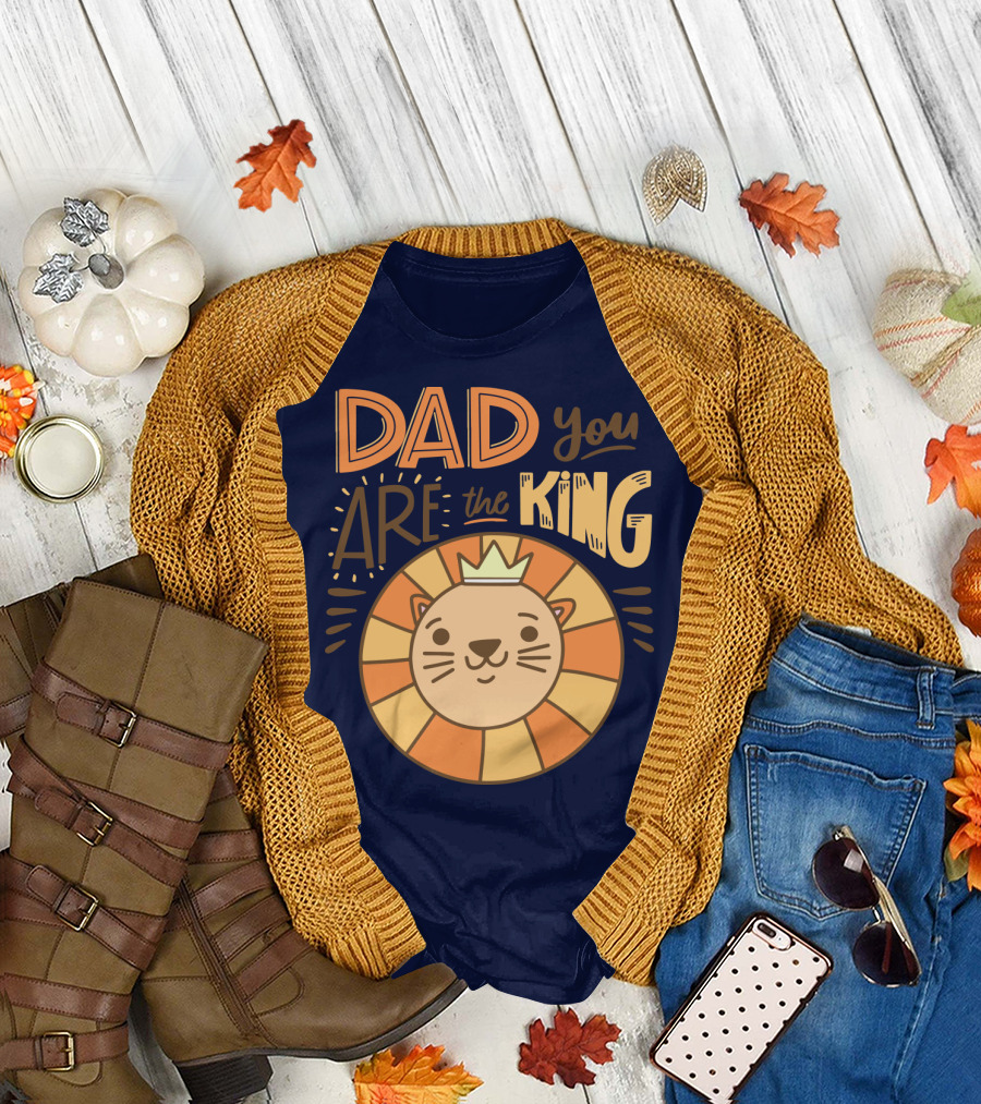 Dad You Are the King Lion with Crown T-Shirt