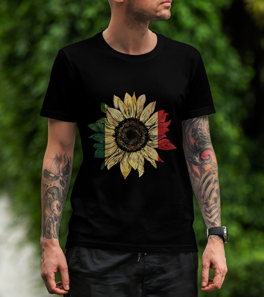 Mexican Sunflower Flag Colors T-Shirt