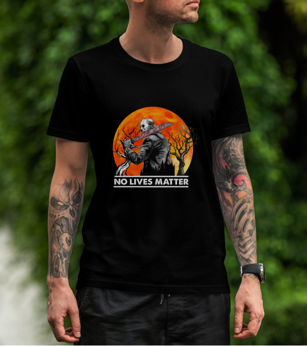 Jason Voorhees Horror No Lives Matter Halloween Moon Baseball Bat T-Shirt