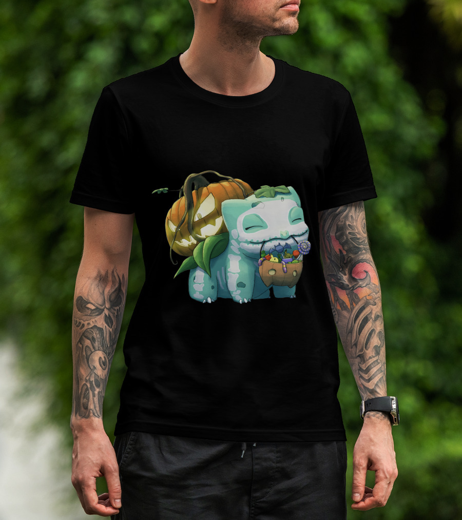Halloween Pumpkin Bulbasaur Trick-or-Treat T-Shirt