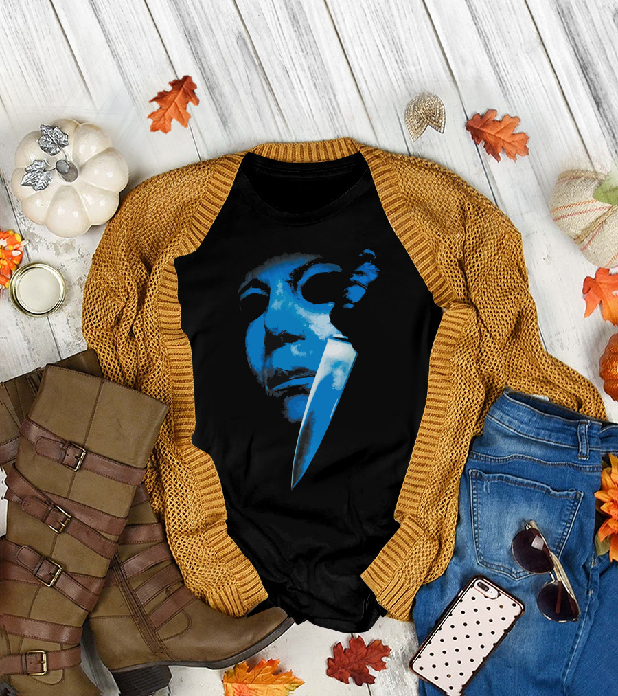Halloween The Curse Of Michael Myers Knife Mask Iconic Horror T-Shirt